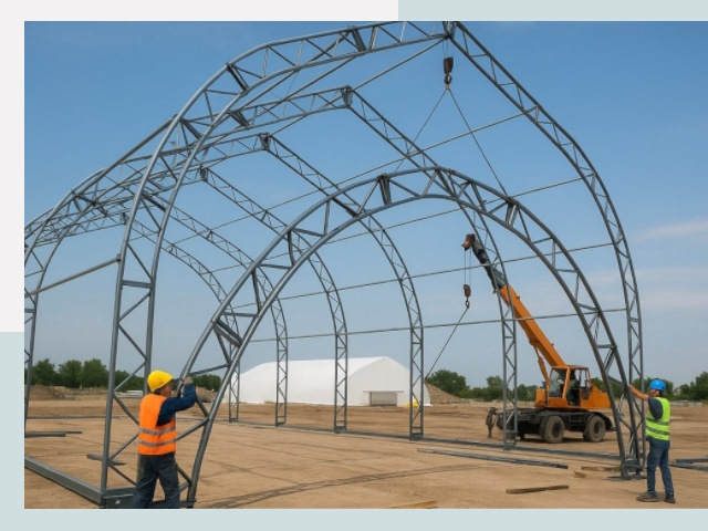 Монтаж ангаров в Благовещенске от 623 руб. - Надежно и быстро